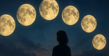 Sonhar com 5 luas no céu: sinais espirituais importantes