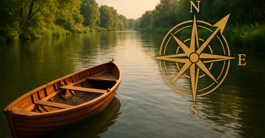 Sonhar navegando no rio: fluxo da vida e direção
